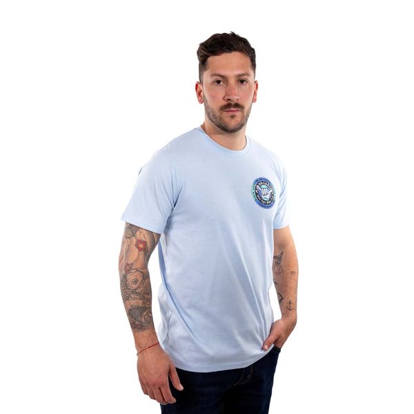 Polera Manga Corta Hombre Wax Celeste Hang Loose - Imagen 3
