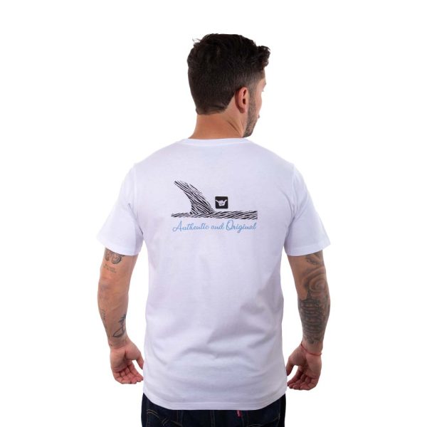 Polera Manga Corta Hombre Fin Blanco Hang Loose - Imagen 2