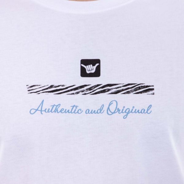 Polera Manga Corta Hombre Fin Blanco Hang Loose - Imagen 4