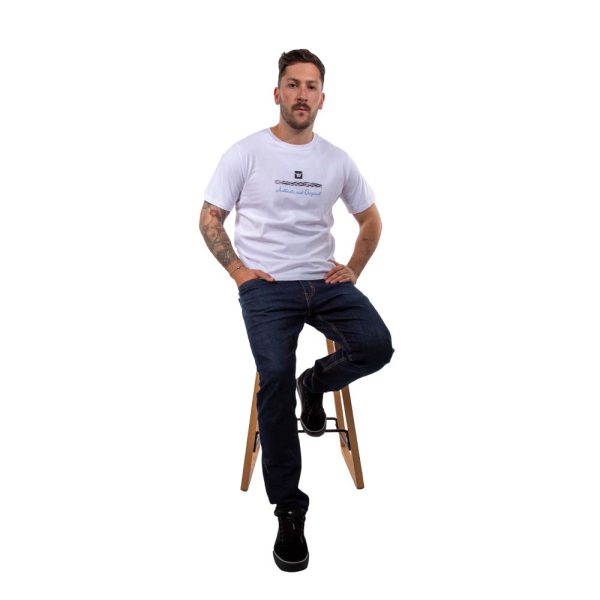 Polera Manga Corta Hombre Fin Blanco Hang Loose - Imagen 5