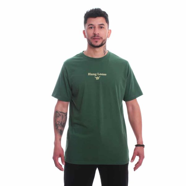 Polera De Manga Corta Para Hombre Hang Loose Bs Verde