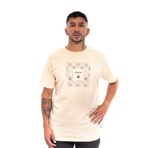 Polera manga corta hombre hang loose beige