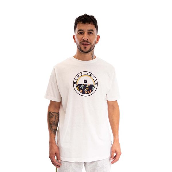 Polera Hombre Beige Flor Da Jamaica Hang Loose