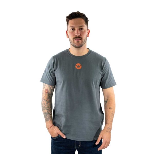 Polera Manga Corta Hombre Mountain Gris Oscuro Hang Loose