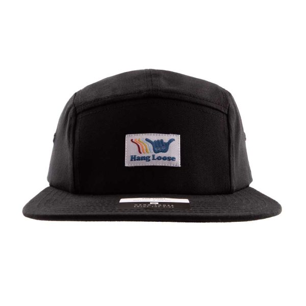 Jockey Gorro Hombre Plano Negro Hang Loose