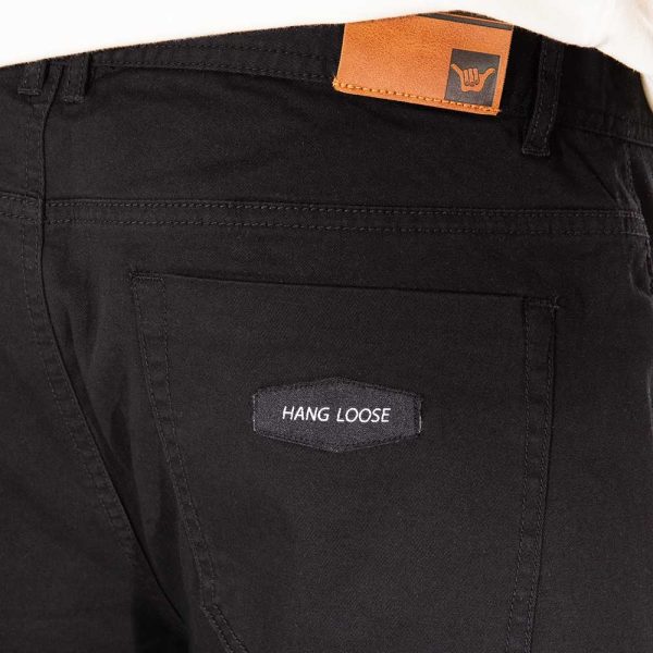 Pantalon Washed Hombre Negro Hang Loose - Imagen 5