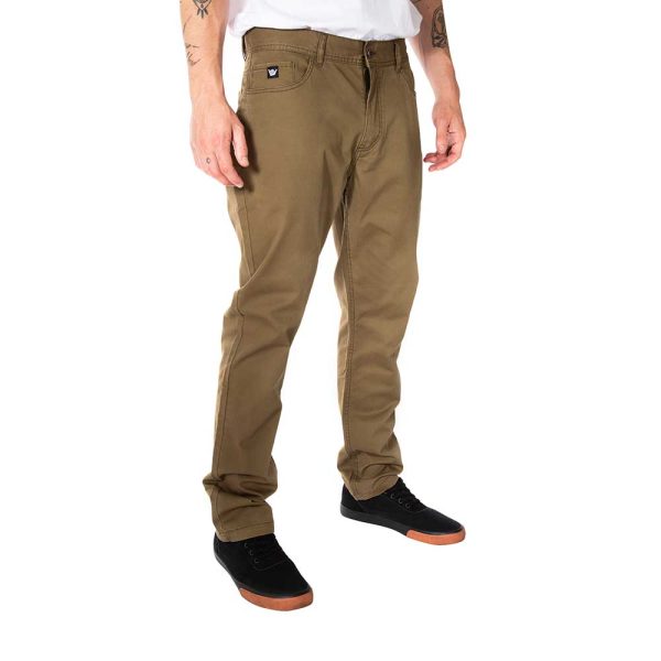 Pantalon Washed Hombre Olivo Hang Loose - Imagen 3