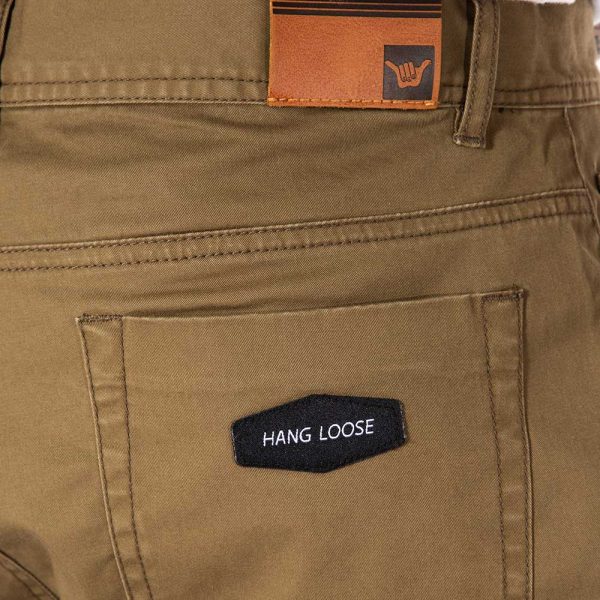 Pantalon Washed Hombre Olivo Hang Loose - Imagen 5