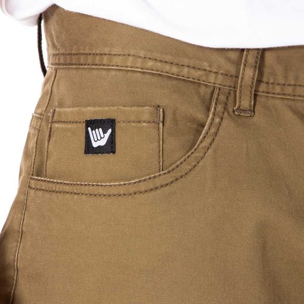 Pantalon Washed Hombre Olivo Hang Loose - Imagen 6