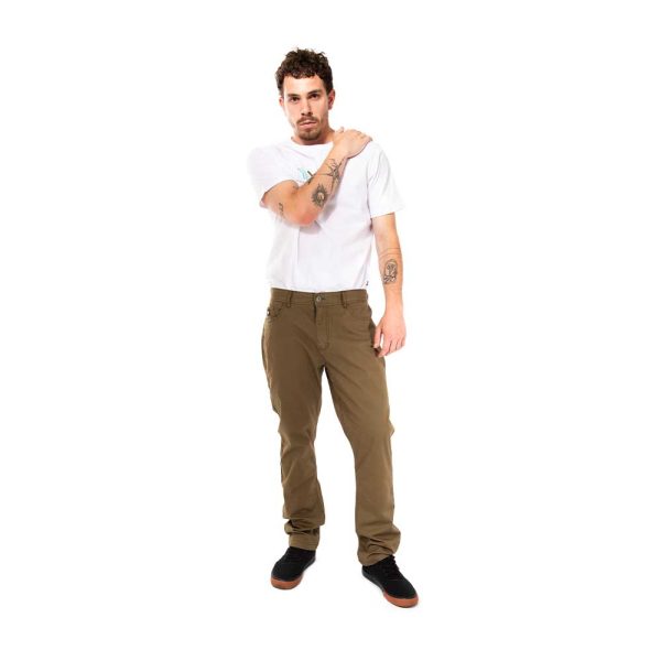 Pantalon Washed Hombre Olivo Hang Loose - Imagen 7